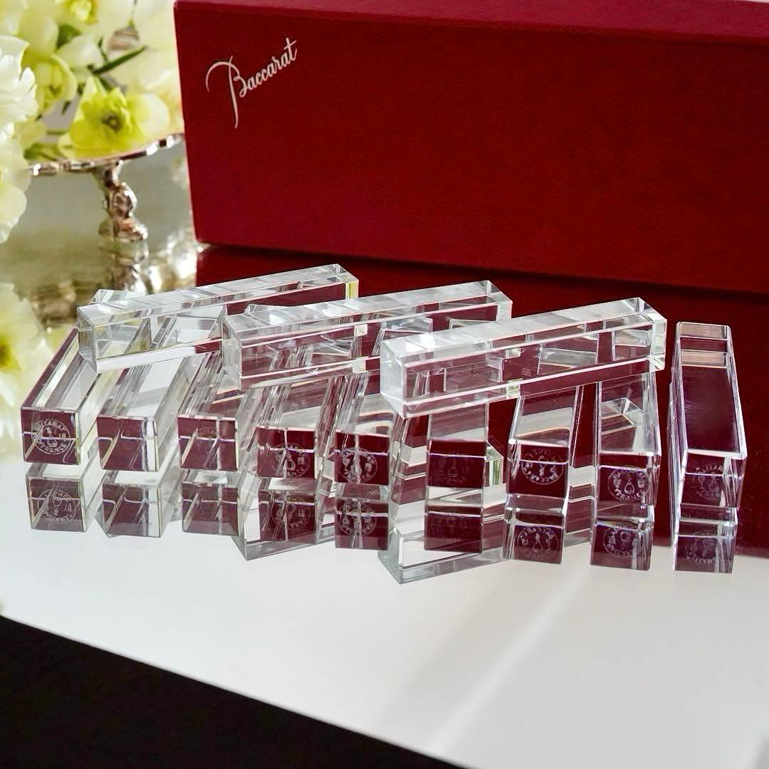 美品★オールドバカラBACCARATカトラリーレスト★箸置き 12本★クリスタル