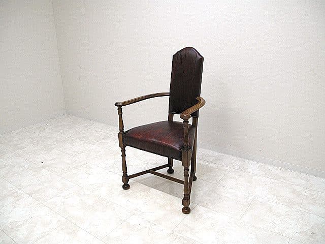 展示品 スペイン バロッサ バレンティ カクトワール　本革張りアームチェア