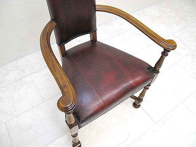 展示品 スペイン バロッサ バレンティ カクトワール　本革張りアームチェア