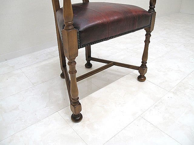 展示品 スペイン バロッサ バレンティ カクトワール　本革張りアームチェア