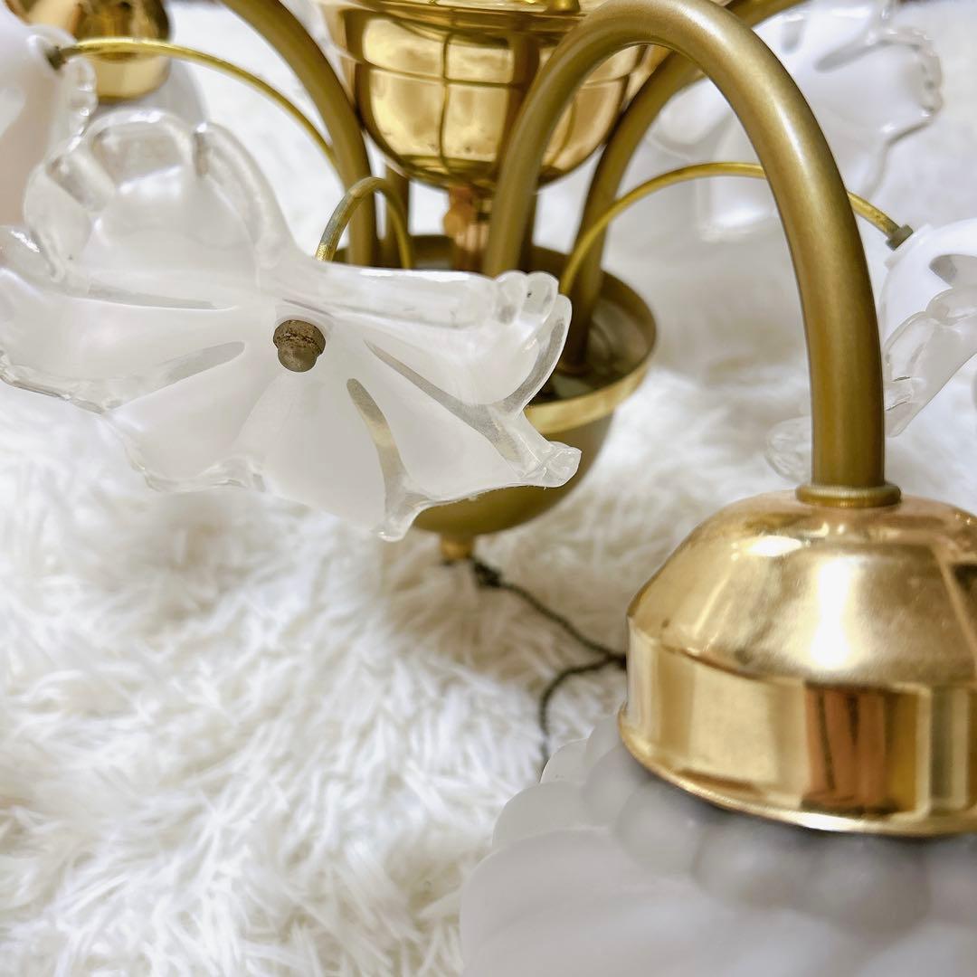 キシマ アンティーク 照明 シャンデリア　5灯　高級感 ゴールド