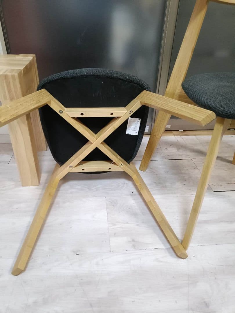 IKEA nordby イケアノールドビー　ウッドベンチ+椅子2脚　3点セット