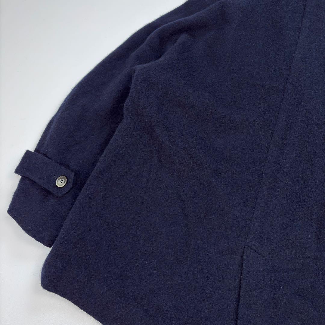 ココディール アルパカ混ウール ピーコート ダブルブレスト オーバーサイズ 紺