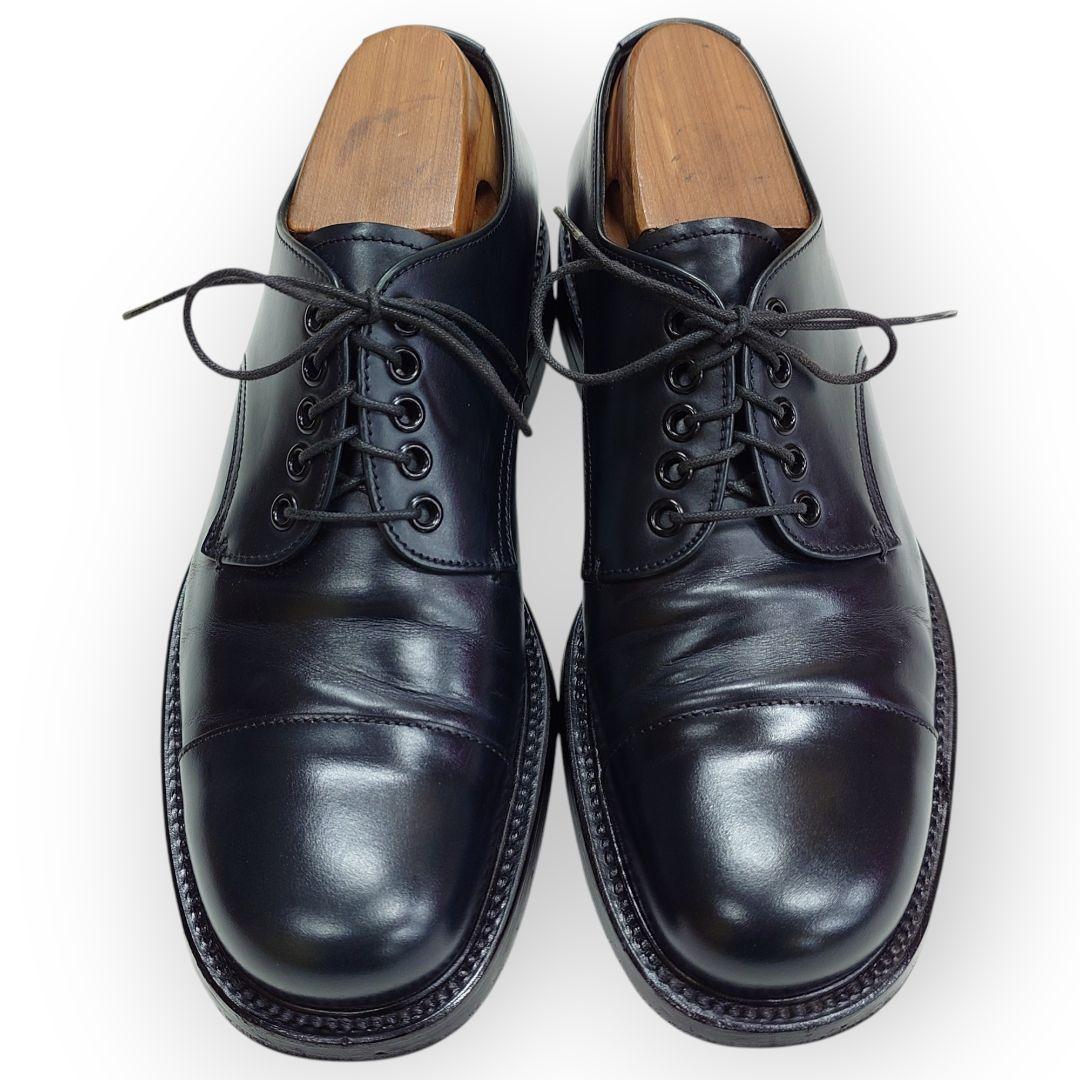 【正規】PRADA プラダ キャップトゥ メンズ レザーシューズ 革靴 26cm