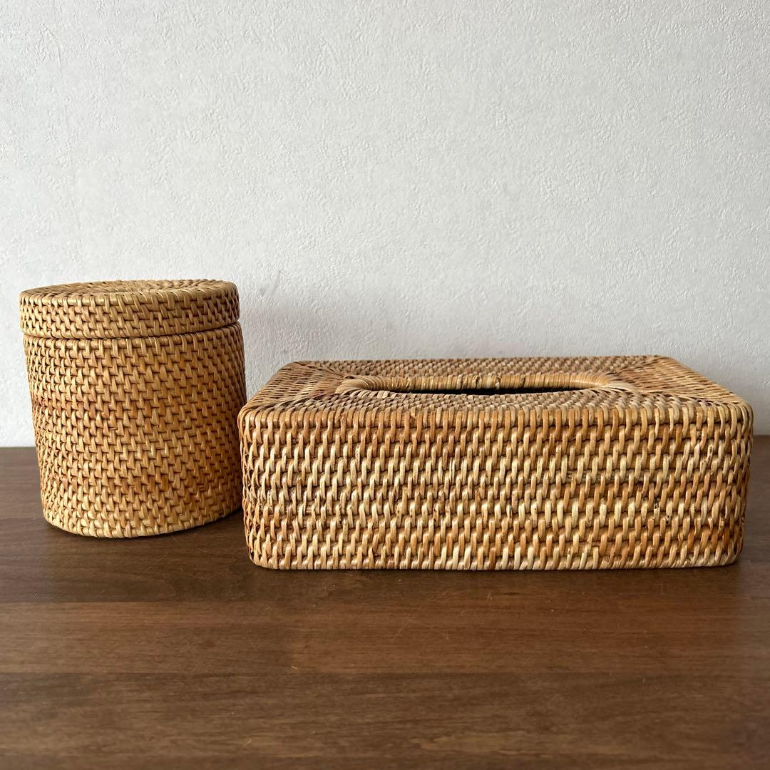 アタ&ラタン　まとめ売り　ティッシュカバー　プレート　　小物入れ　ボウル　トレー