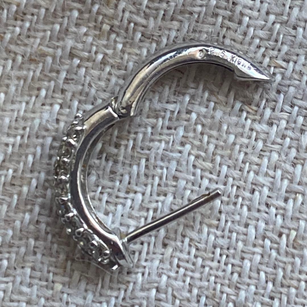 ダイヤパヴェK18WGピアス　片耳