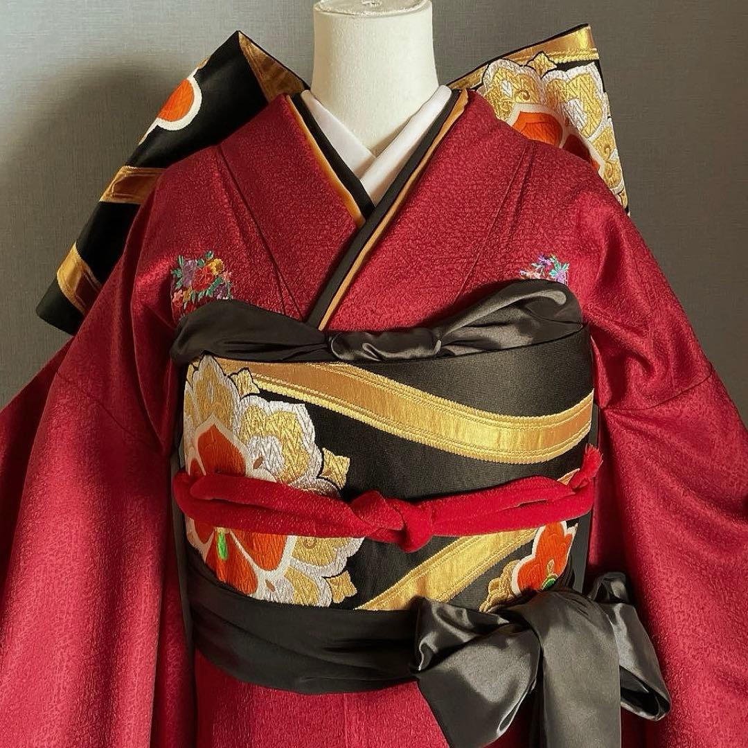 振袖フルセット　高身長　手染め無地　成人式振袖　振袖　裄丈70 ➕サイズ