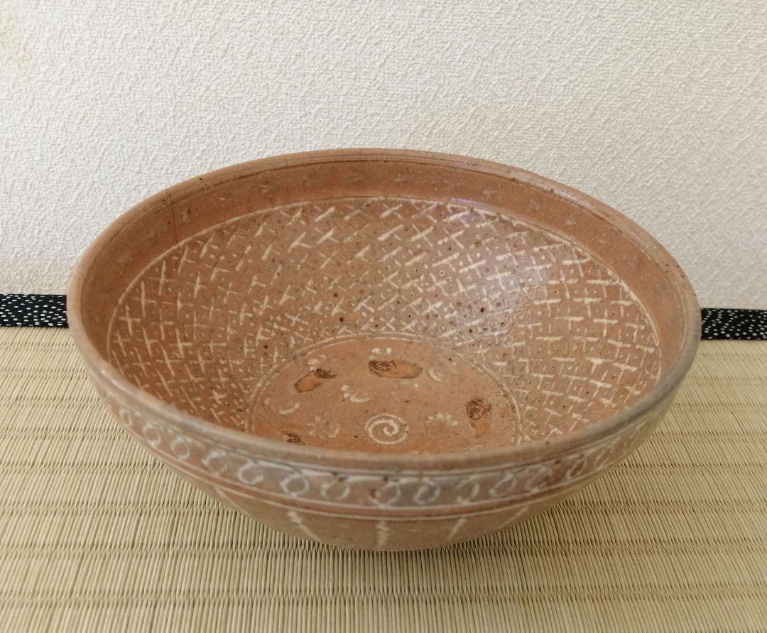 三島唐津　抹茶茶碗　茶碗　茶道具　抹茶碗　骨董　共箱