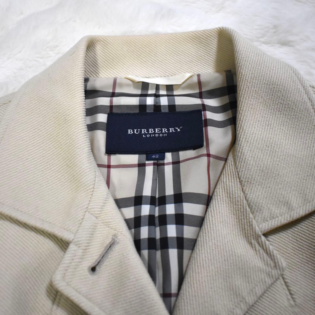 極美品✨バーバリーロンドン　テーラードジャケット　コーデュロイ　Aライン　42