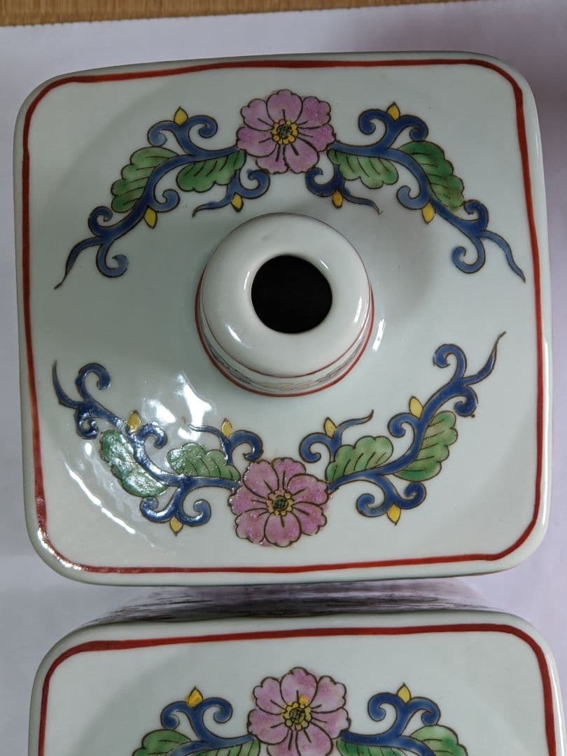 ♦中国陶磁 華栄堂製 粉彩花鳥紋様壺 瓶 花瓶 置物飾り ディスプレイ骨董品