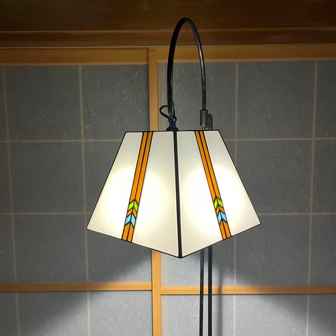 アンティーク　ステンドグラスライト　スタンドライト