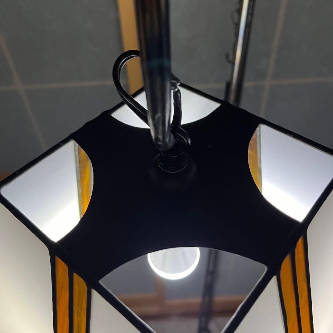 アンティーク　ステンドグラスライト　スタンドライト