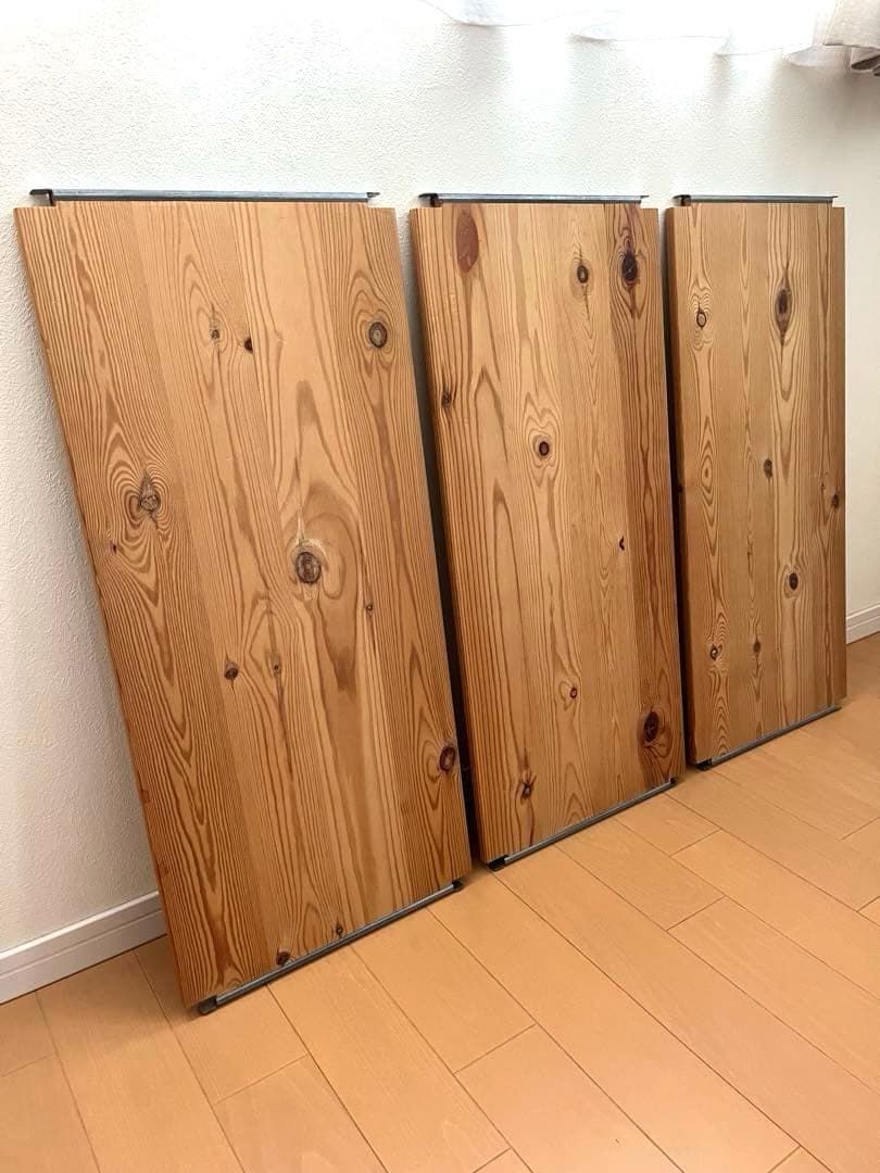 無印良品　パイン材ユニットシェルフ　ユニット棚　ラック　棚板3枚　旧型　廃盤品