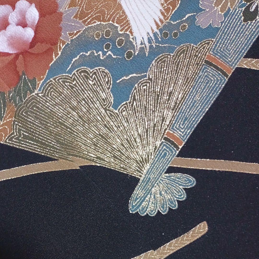 D01M！☆USED美品☆ 結婚式 金彩 豪華 黒留袖6点セット