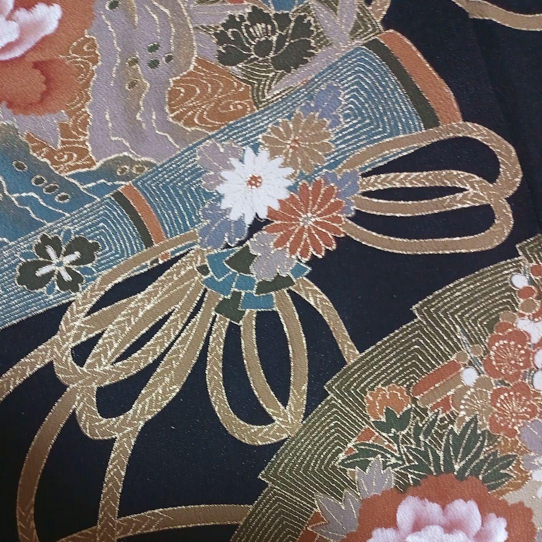 D01M！☆USED美品☆ 結婚式 金彩 豪華 黒留袖6点セット