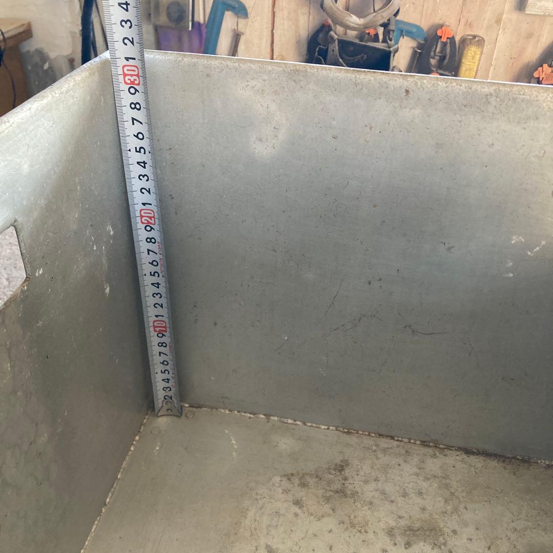 分厚いアルミコンテナ レコードボックス アルミ 5.6kg ビンテージ A