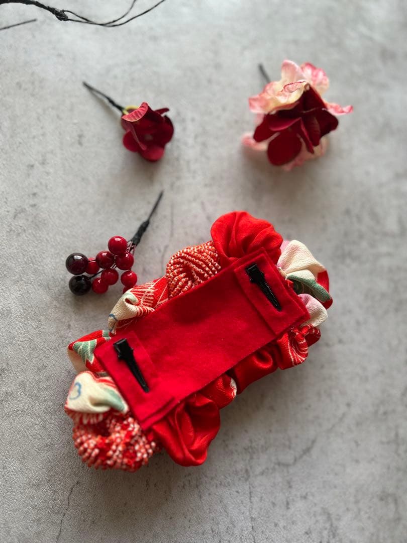 N*u様 七五三　七五三髪飾り　ヘッドドレス　着物髪飾り　リメイク髪飾り　024