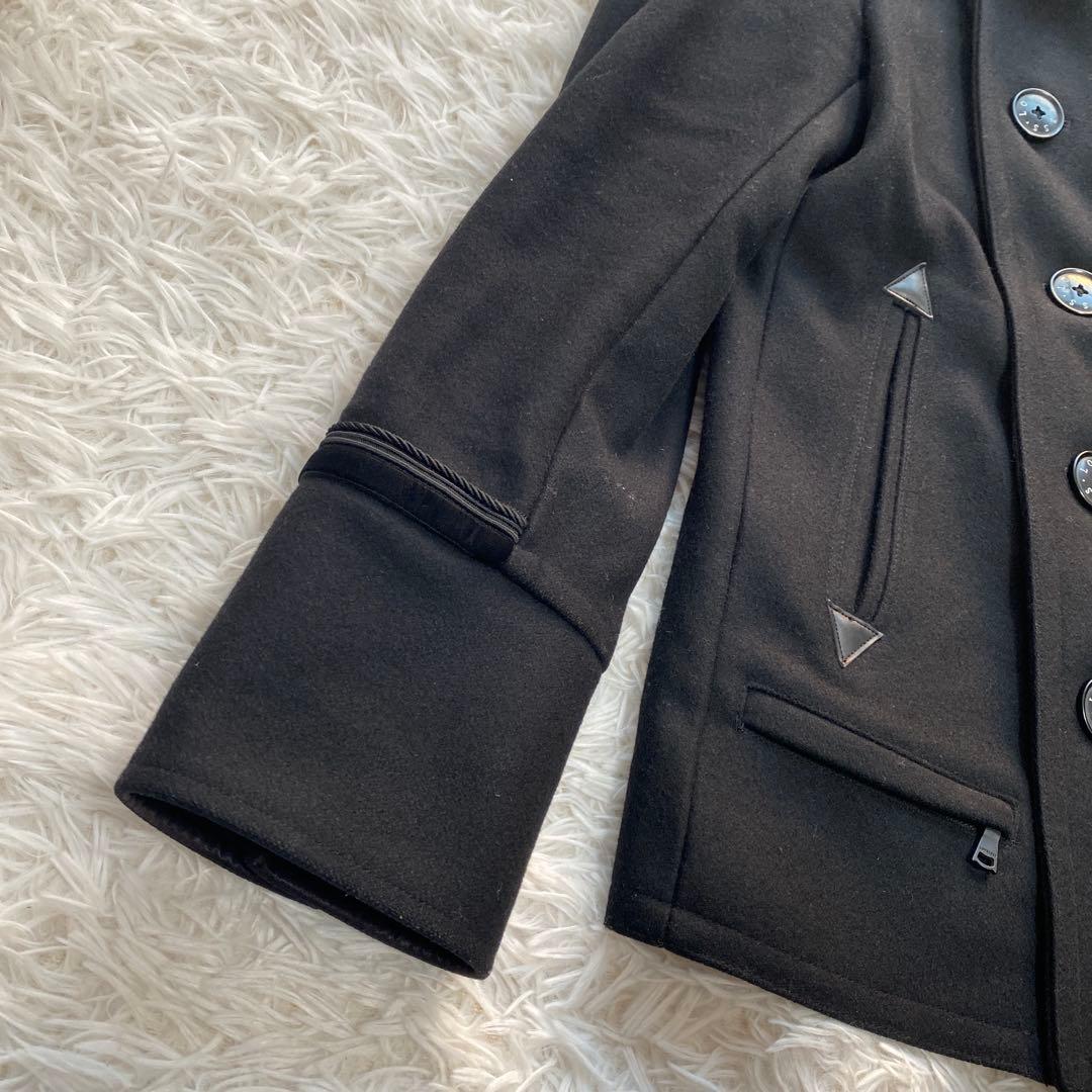 極美品　LOVELLESS ラブレス　ブラック　ピーコート　L スカル　刺繍　黒
