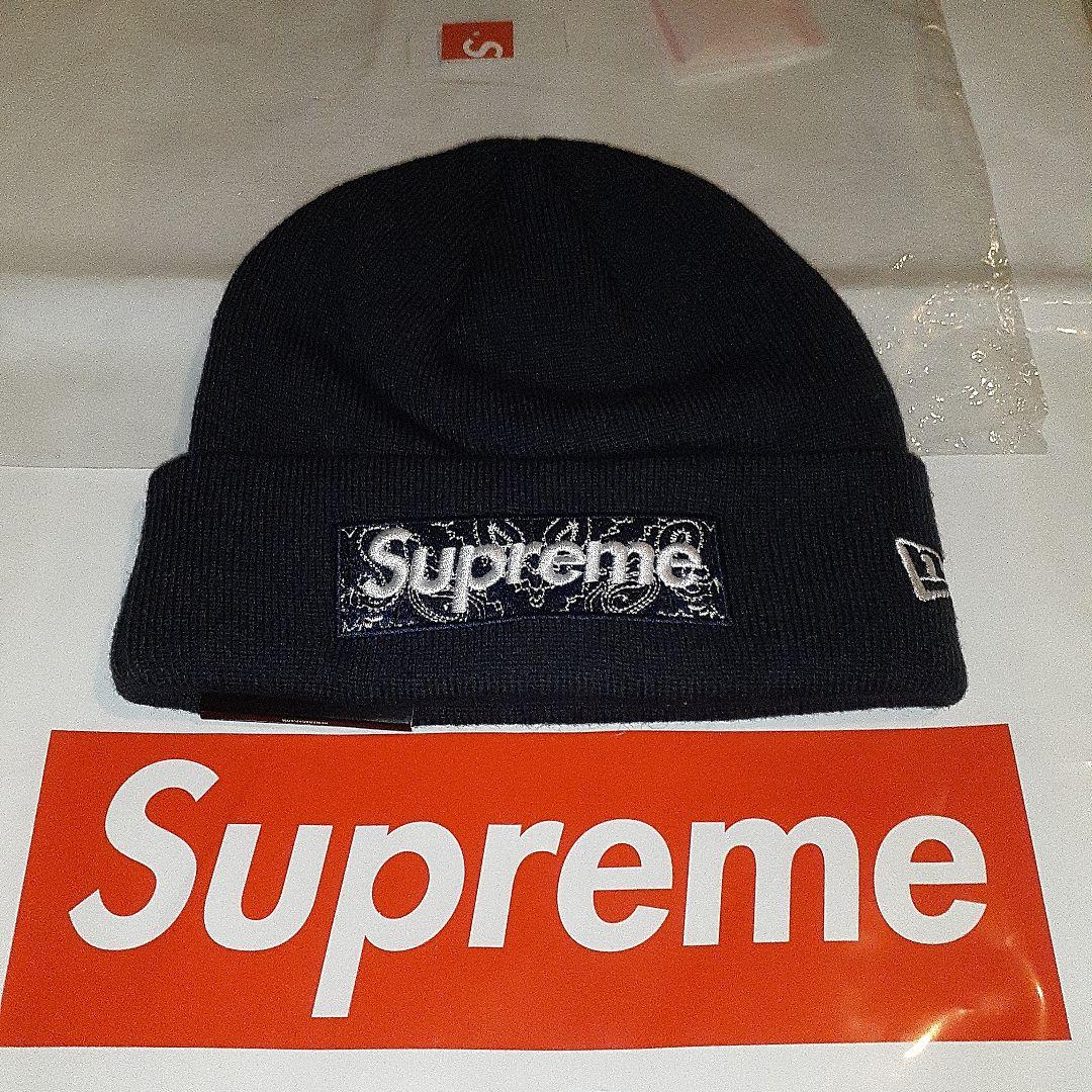 Supreme　19AW ニット帽　バンダナ ネイビー　サイズフリー　新品