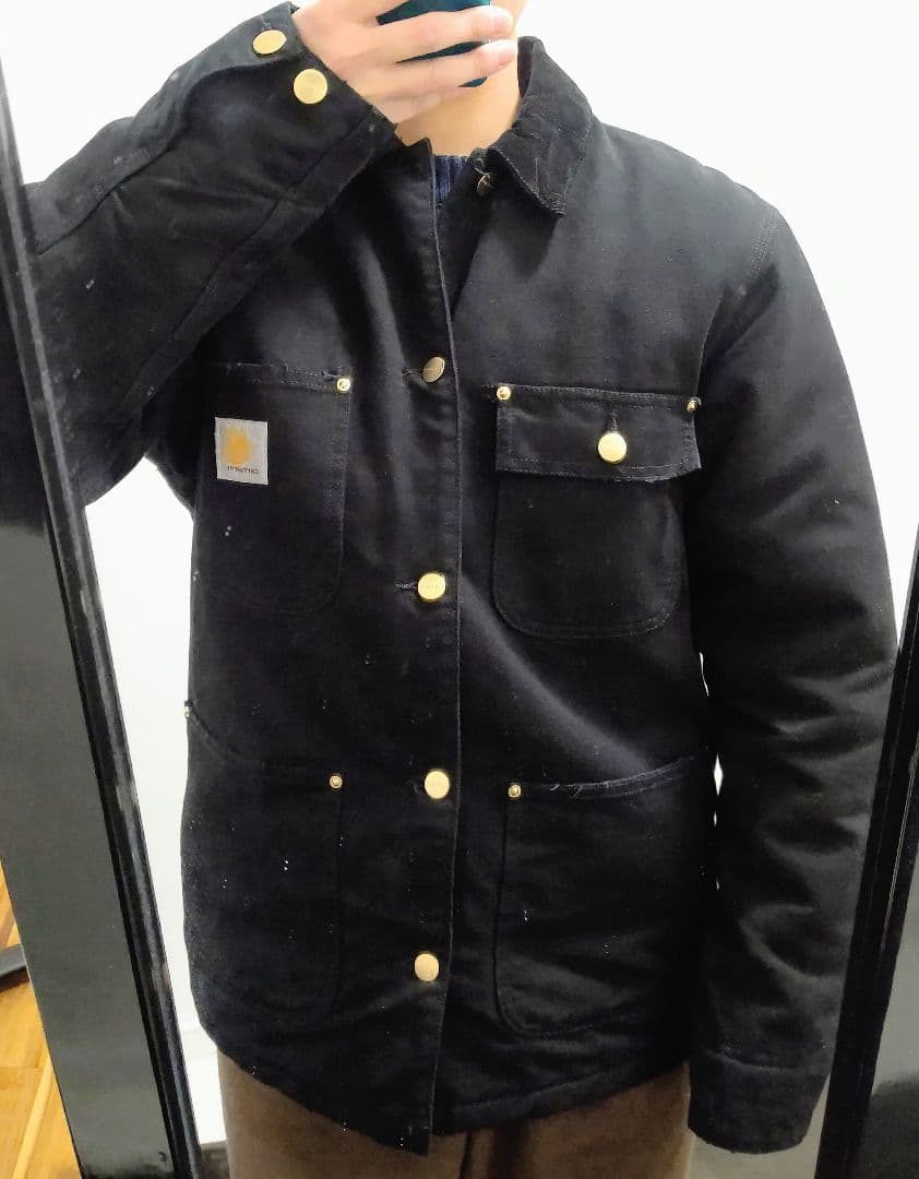 Carhartt ブラック カバーオール XS