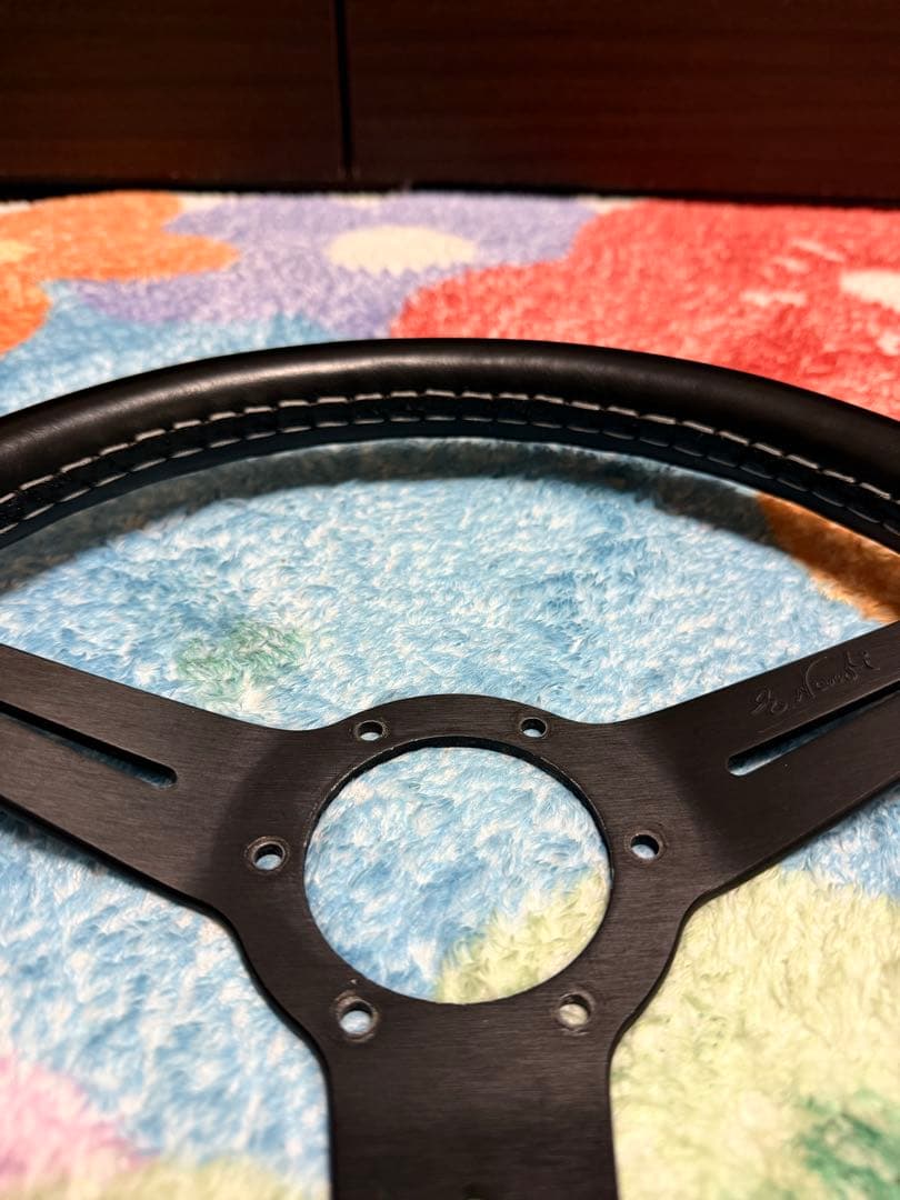 ブラック 3スポーク ステアリングホイール