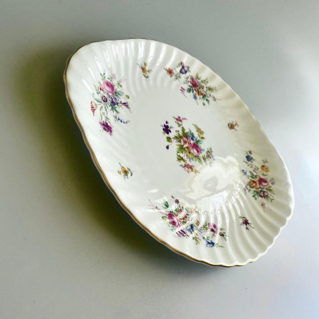 英国製ヴィンテージ　ミントン　マーロウ　取手付プレート　MINTON　【未使用】