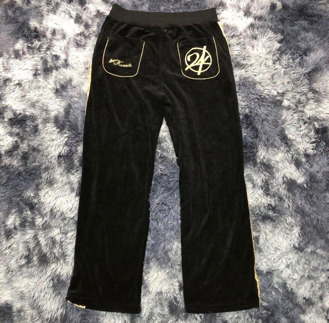 人気✨24Karats 【M】ジャージ セットアップ ベロア ゴールド ブラック