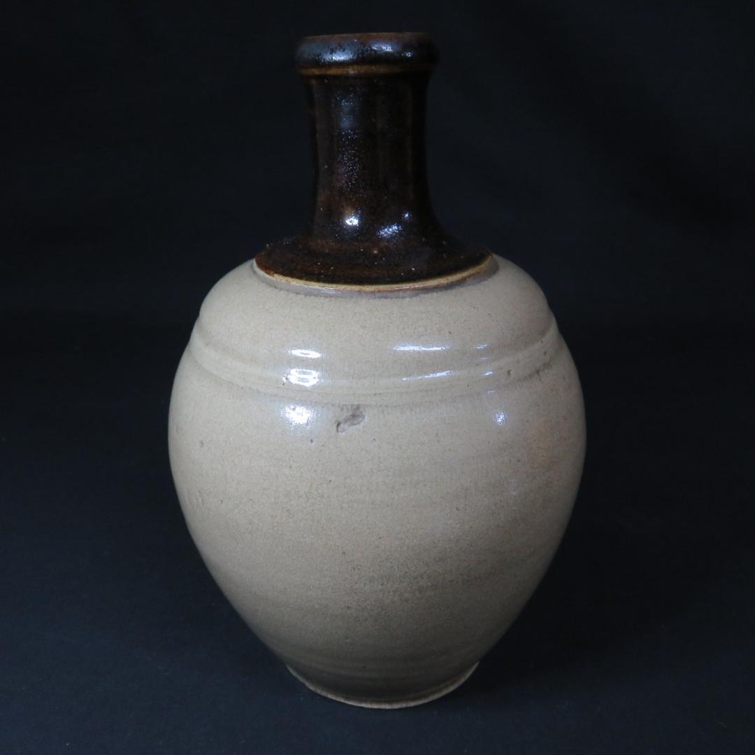 徳利 通い徳利 民藝 2本 鉄釉 益子 窯傷 時代物