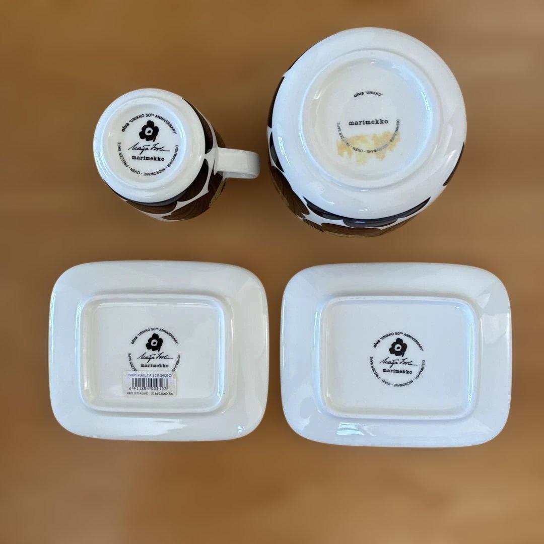 ◉marimekko◉50th Blackウニッコ4点セット◉