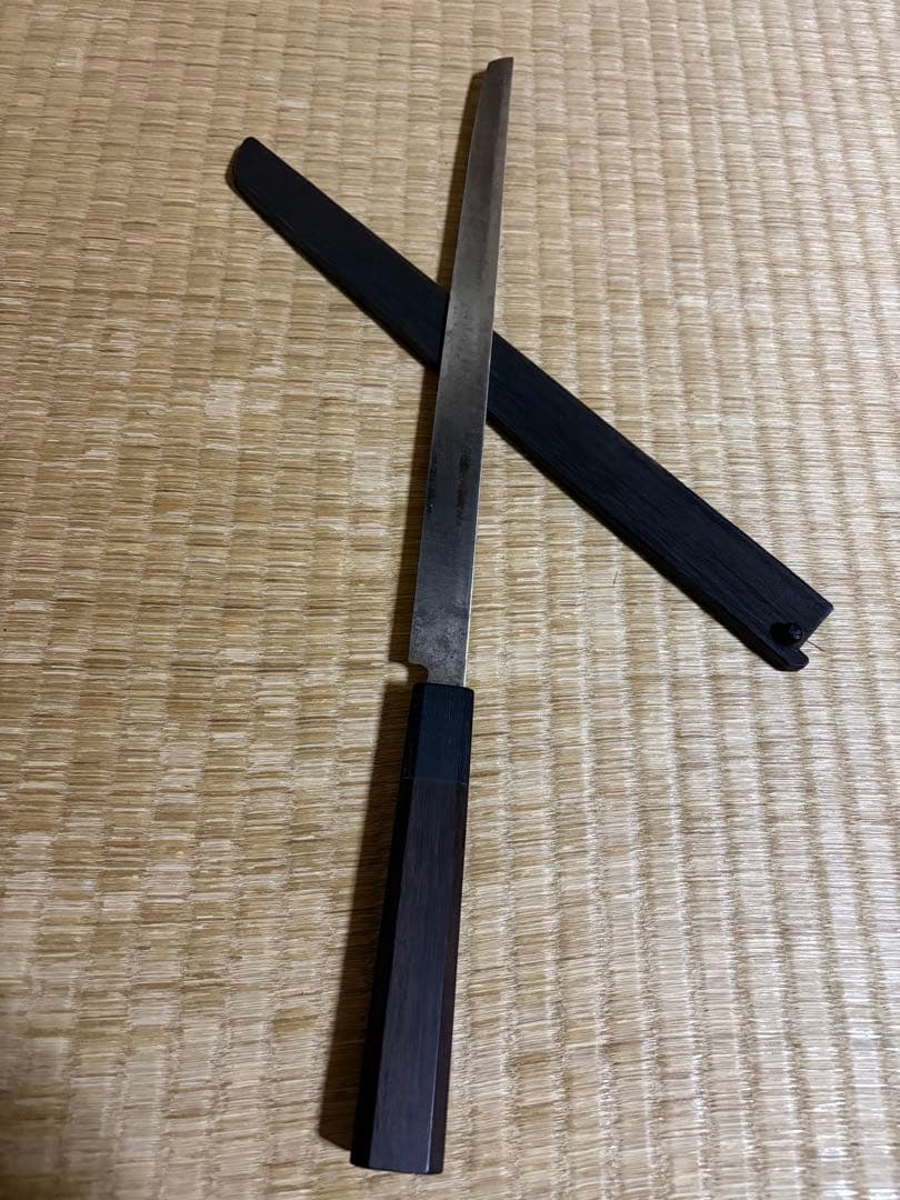 源　正隆　別作　てっさ包丁　半鏡面仕立　刃渡り約29㎝　高級金蘭包丁袋付