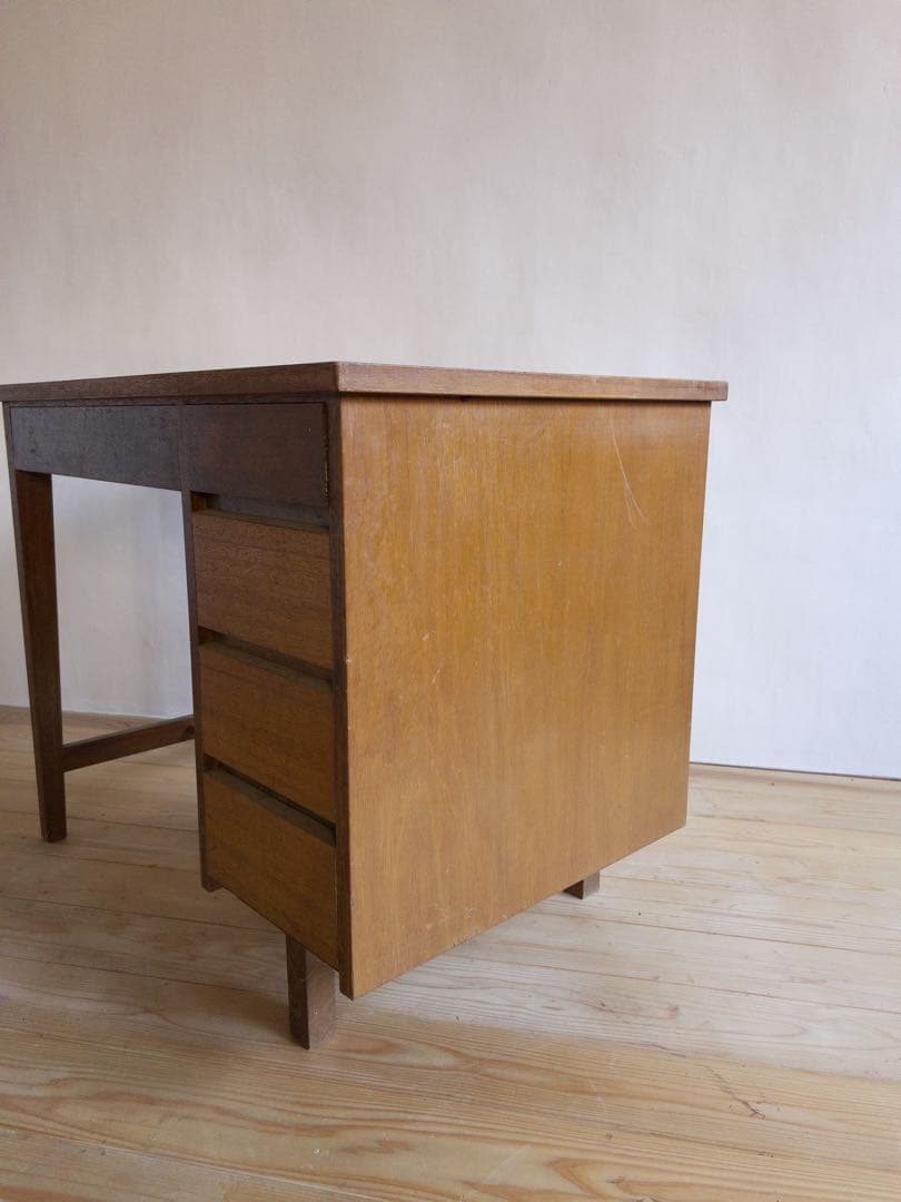 木製デスク　机　作業机　古道具　古家具　ビンテージ　アンティーク　レトロ