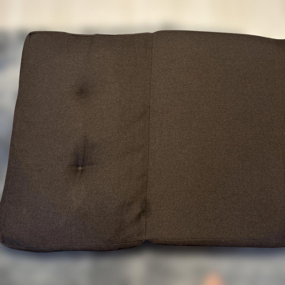 ダークグレー クッション付きリクライニングソファ