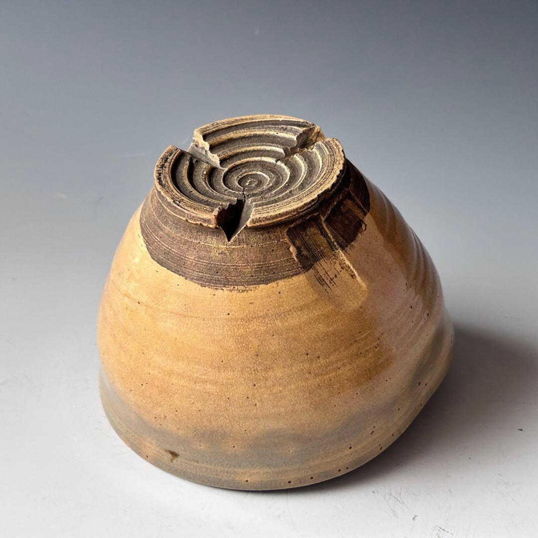 茶道具　対州御本　茶碗　江戸中期　佐々木三味　極書　銘「鳴門」古美術　濃茶　茶