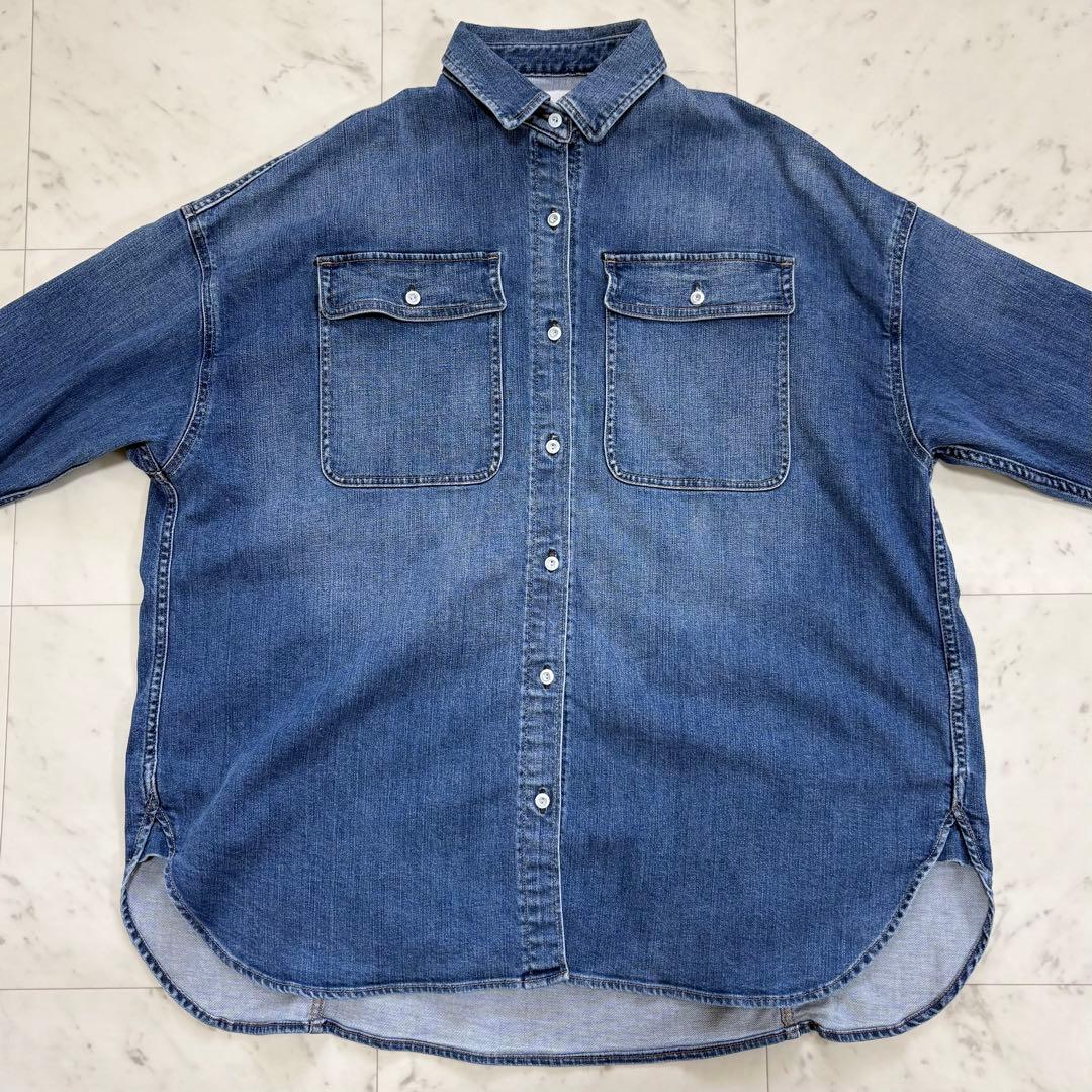 美品✨ヘルシーデニム　アーモンド　デニムシャツ　オーバーシルエット　2024SS
