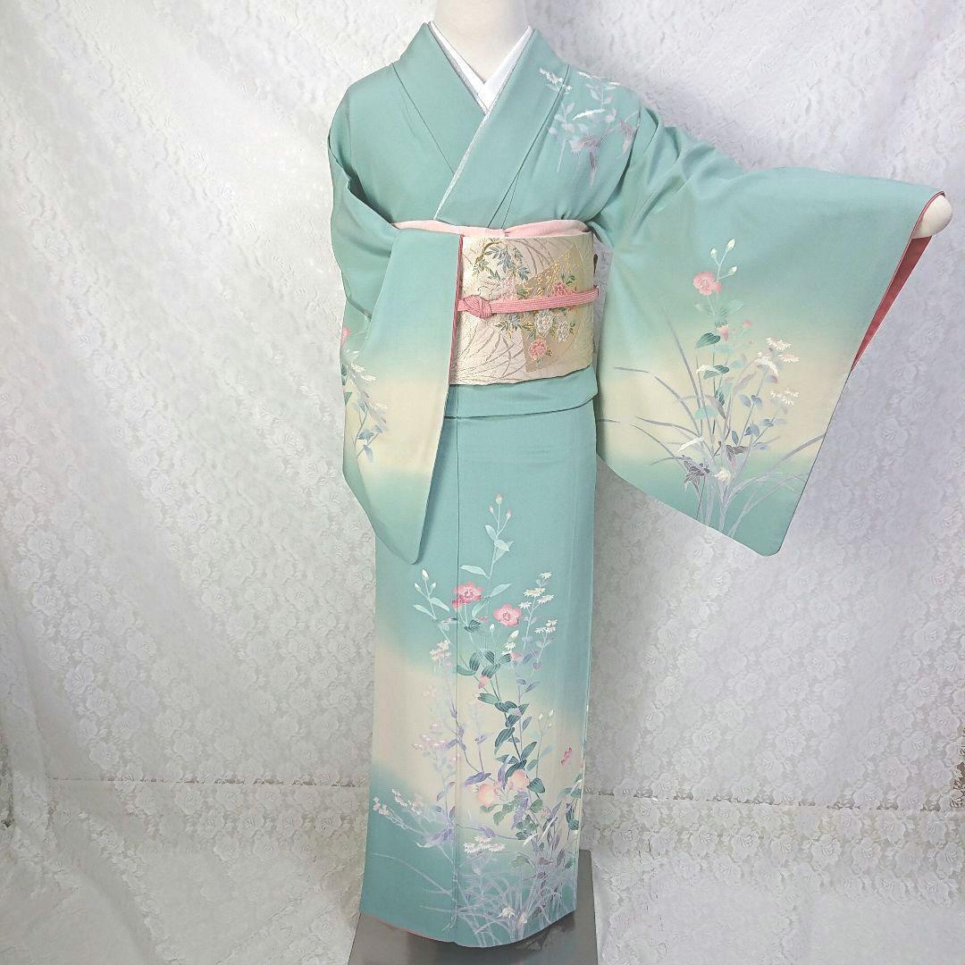 ●☆正絹 訪問着 4点 フルセット 入学式 卒業式 結婚式 お宮参り 七五三