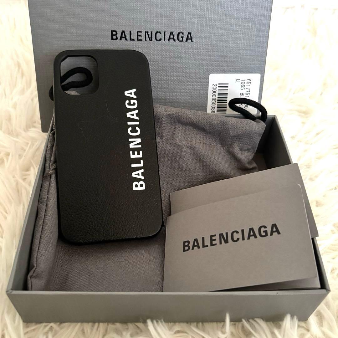 極美品 バレンシアガBALENCIAGA iPhone12 miniケースカバー