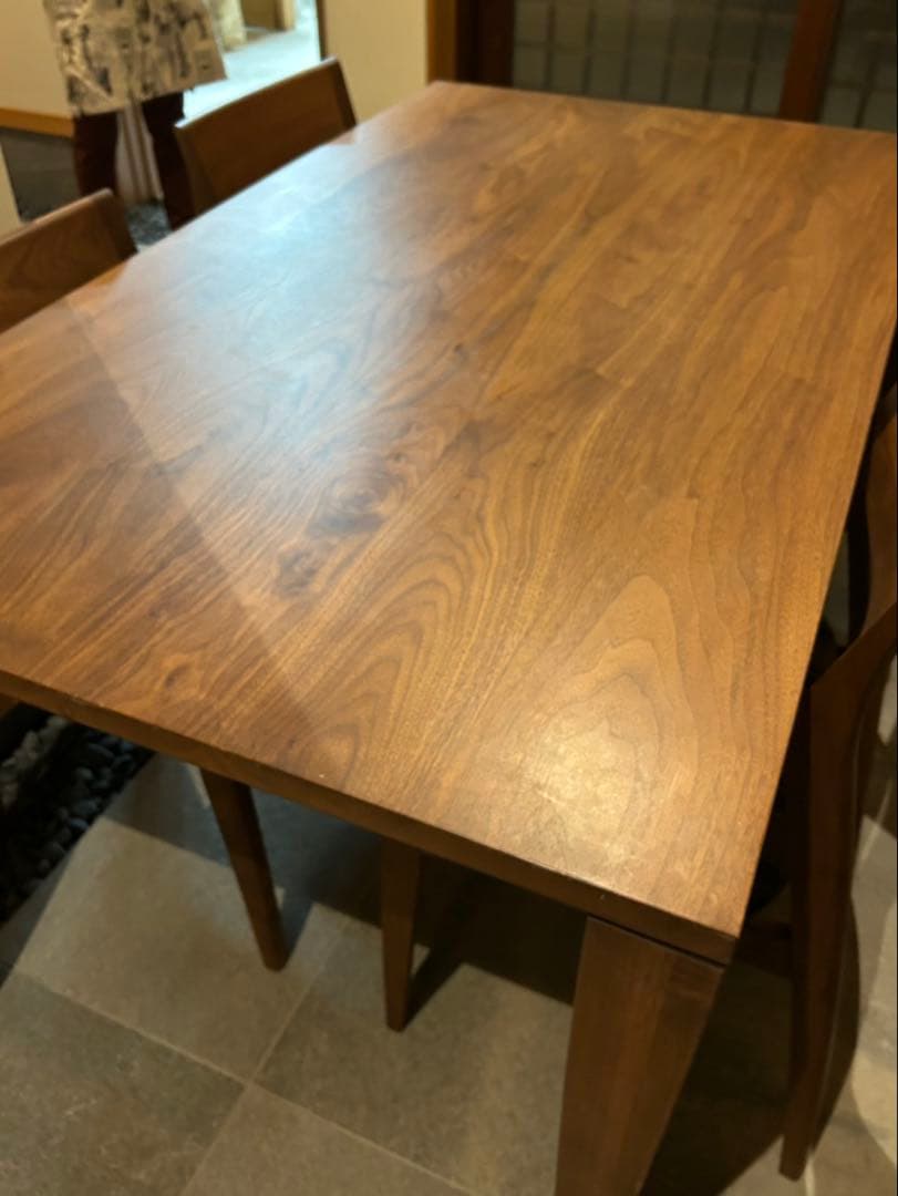 柏木工 ウォールナットダイニングテーブル ダイニングチェア4脚ダイニングセット