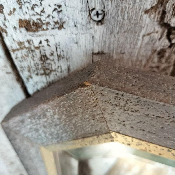 イタリア ヴィンテージ ウッドフレーム ウォールミラー 大型 木枠 壁掛け鏡