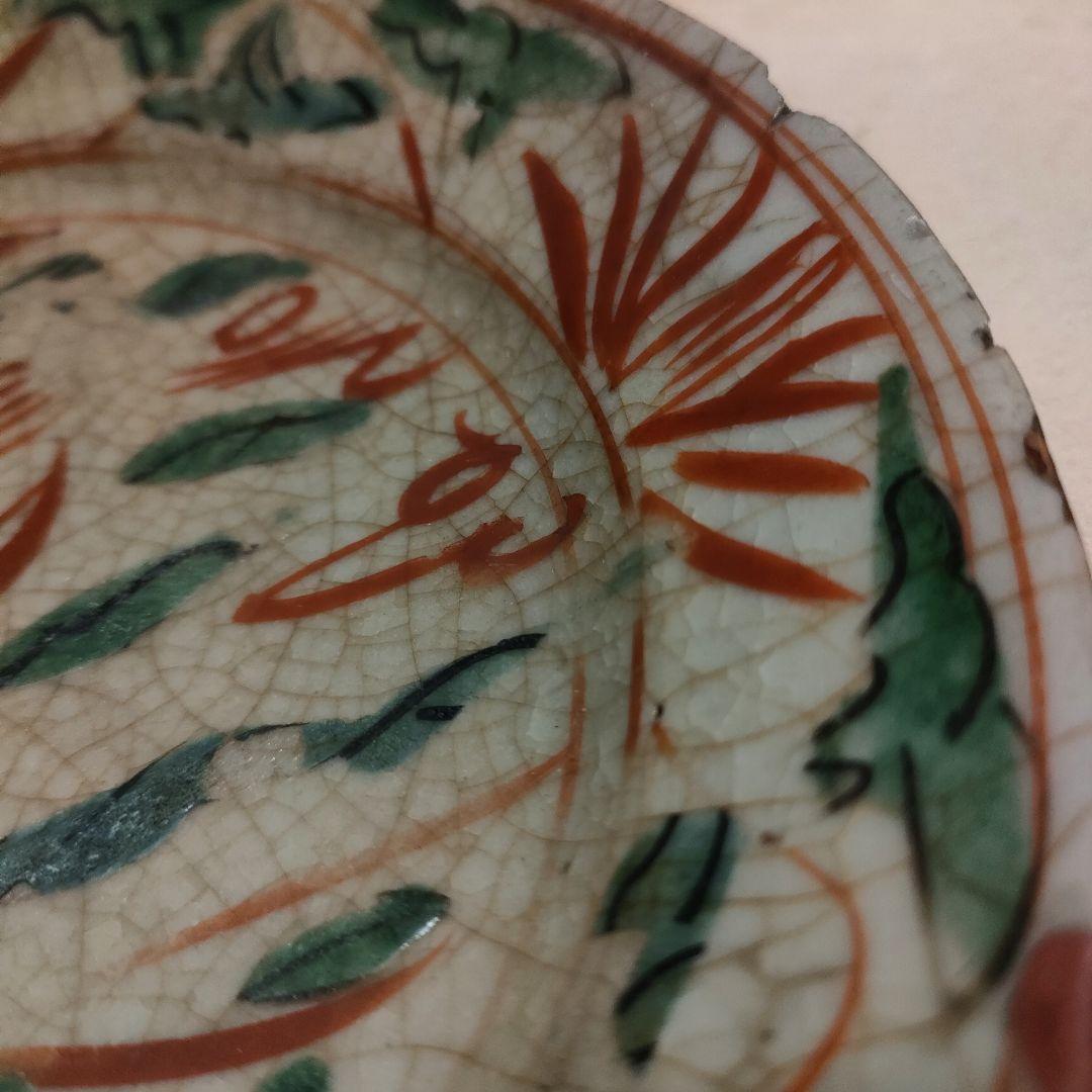 呉須赤絵　時代物　皿　骨董アンティーク