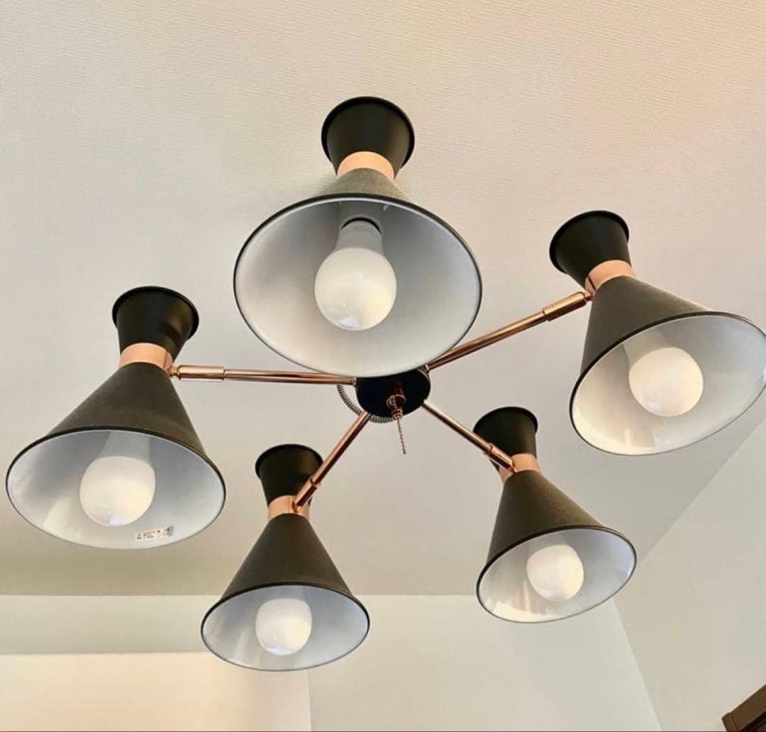 Francfranc ジガー ペンダントランプ 照明 ブラック ゴールド