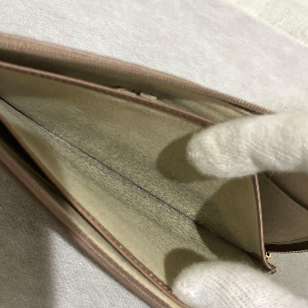 【美品✨】アタオ　スリモ　ケリー　長財布　L字ファスナー　アーモンド