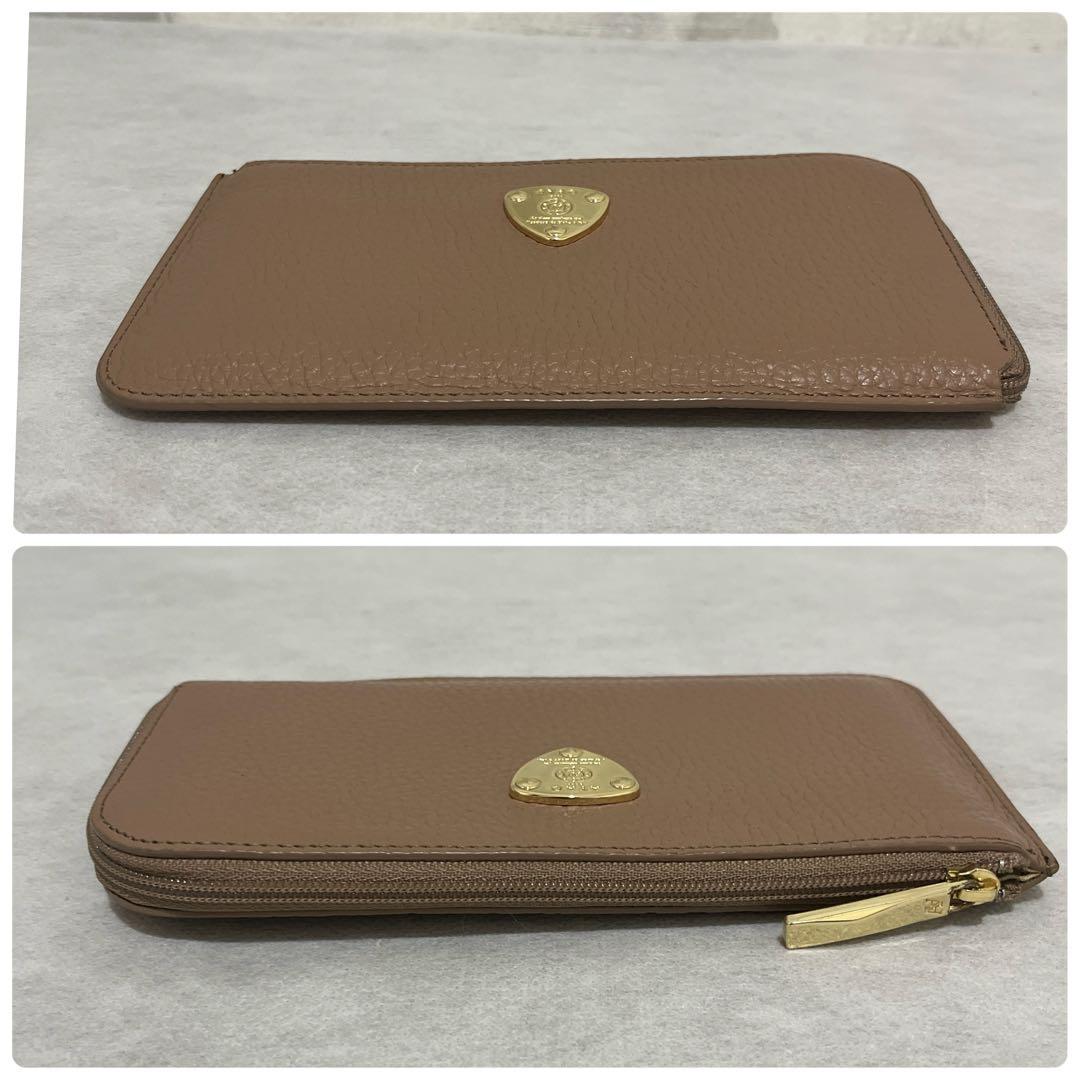 【美品✨】アタオ　スリモ　ケリー　長財布　L字ファスナー　アーモンド