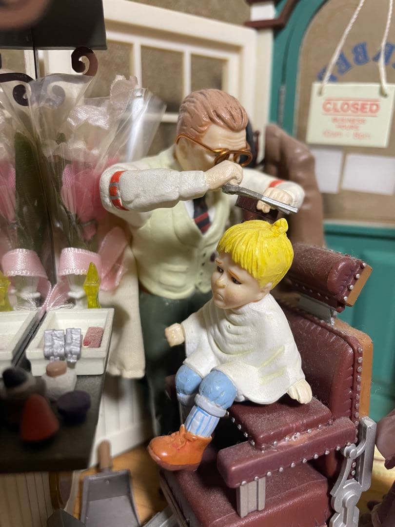 エネスコ　オルゴール　バーバーショップ　床屋さん　enesco