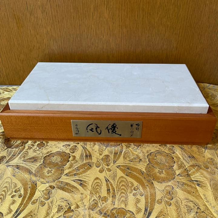 置物 北村西望作【干支未】 高岡銅器 ブロンズ像　桐箱　大理石天板/木製台座物