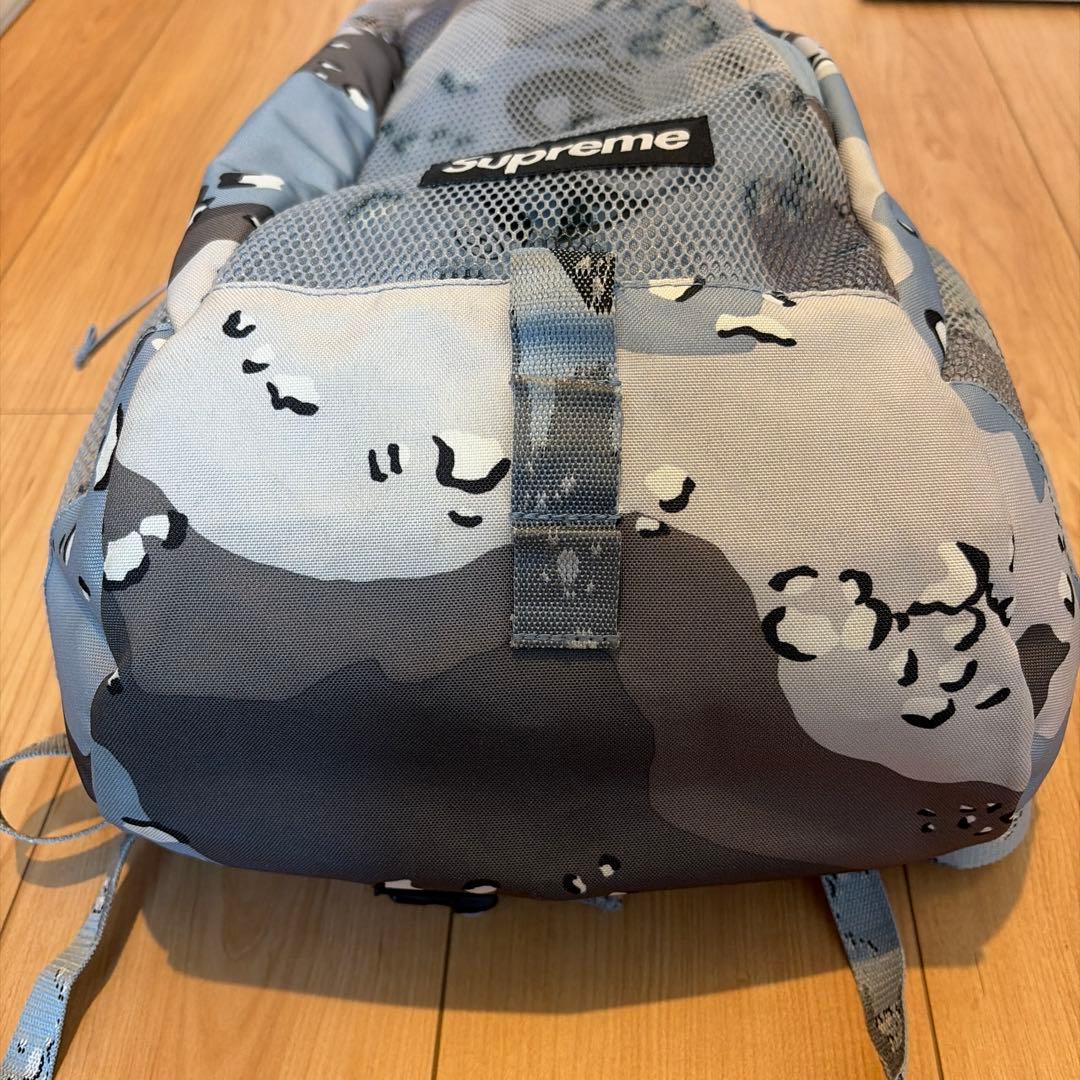 【タグ付き】Supreme メッシュバックパック カモフラ 水色