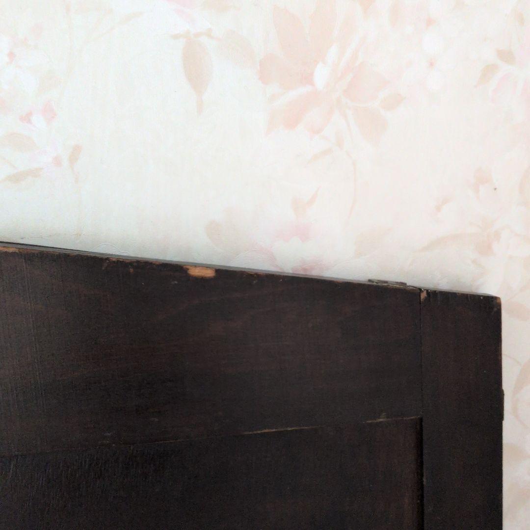 アンティークイギリス不規則形状の木製ミラー