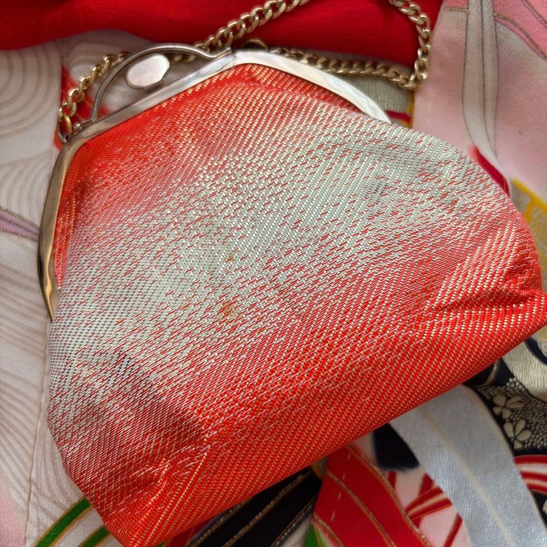 七五三　着物　正絹　アンティーク　レトロ　ピンク７歳　日本髪　結び帯　フルセット