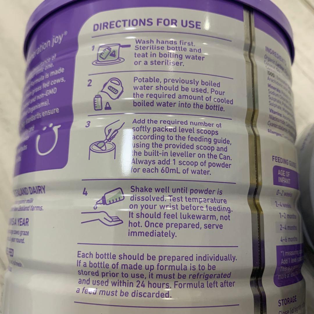 bubs organicバブズバブス粉ミルク800gステップ1(0〜6ヶ月)×2