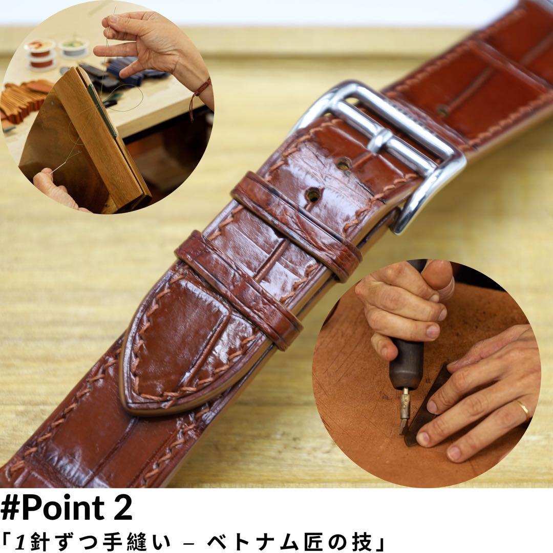 MODIGI Apple Watch レザー ベルト クロコダイルレザーバンド