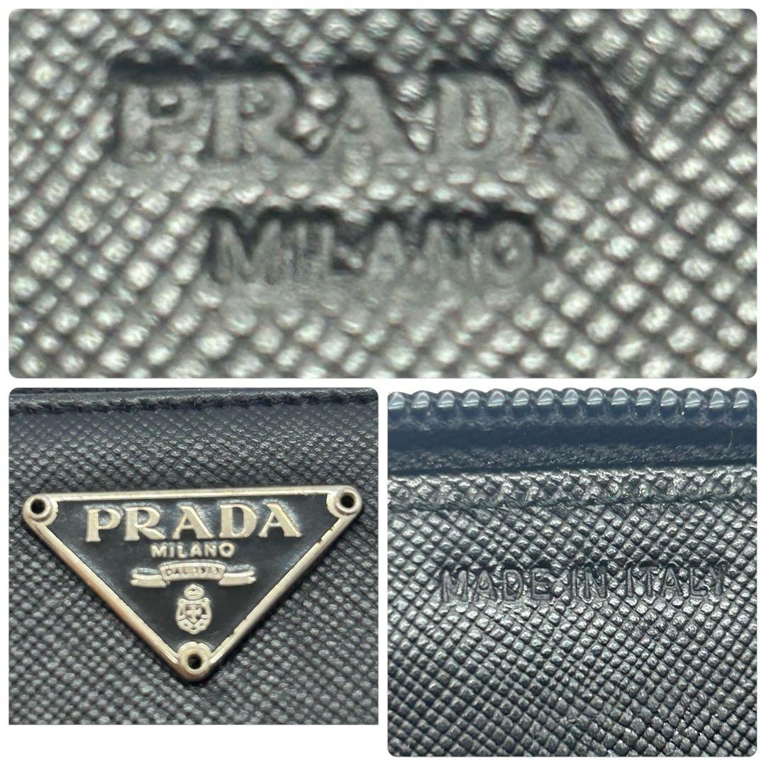 PRADA プラダ サフィアーノ レザー ケース 小銭入れ ブラック 黒